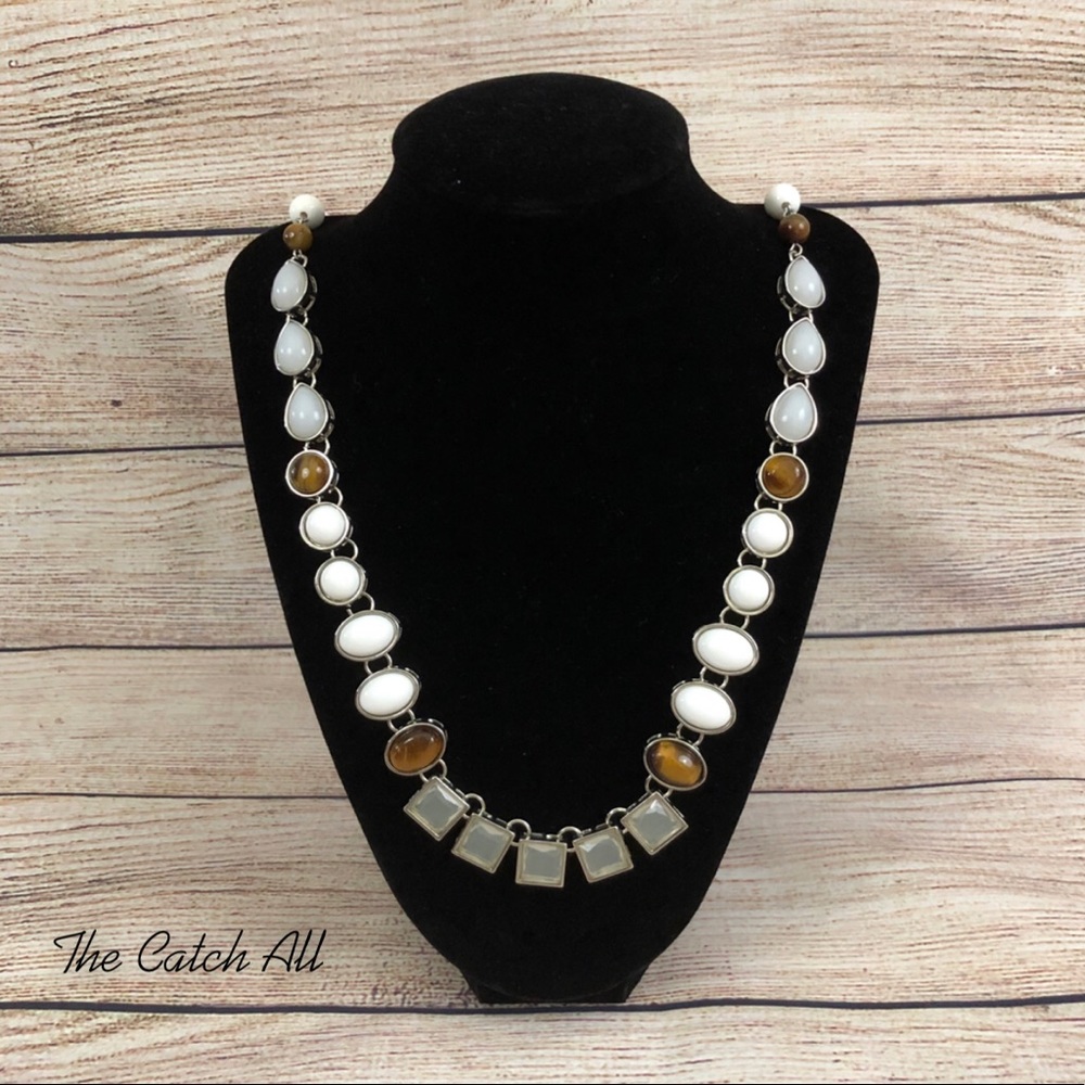 NY & Co Genuine Stone Necklace 35 inches long
